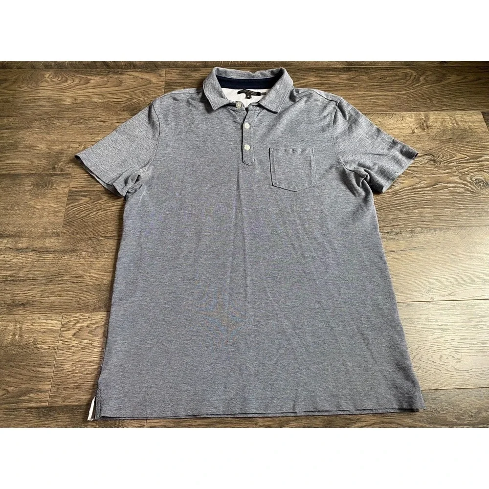 EUC Mens Banana Republic performance pique polo short sleeve stretch size L